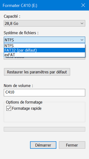 Format FAT32