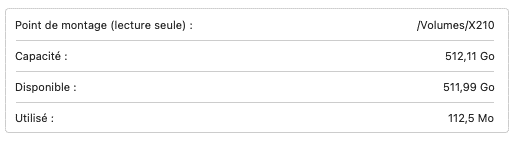 Capacité MacOS