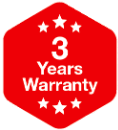 3 years warranty