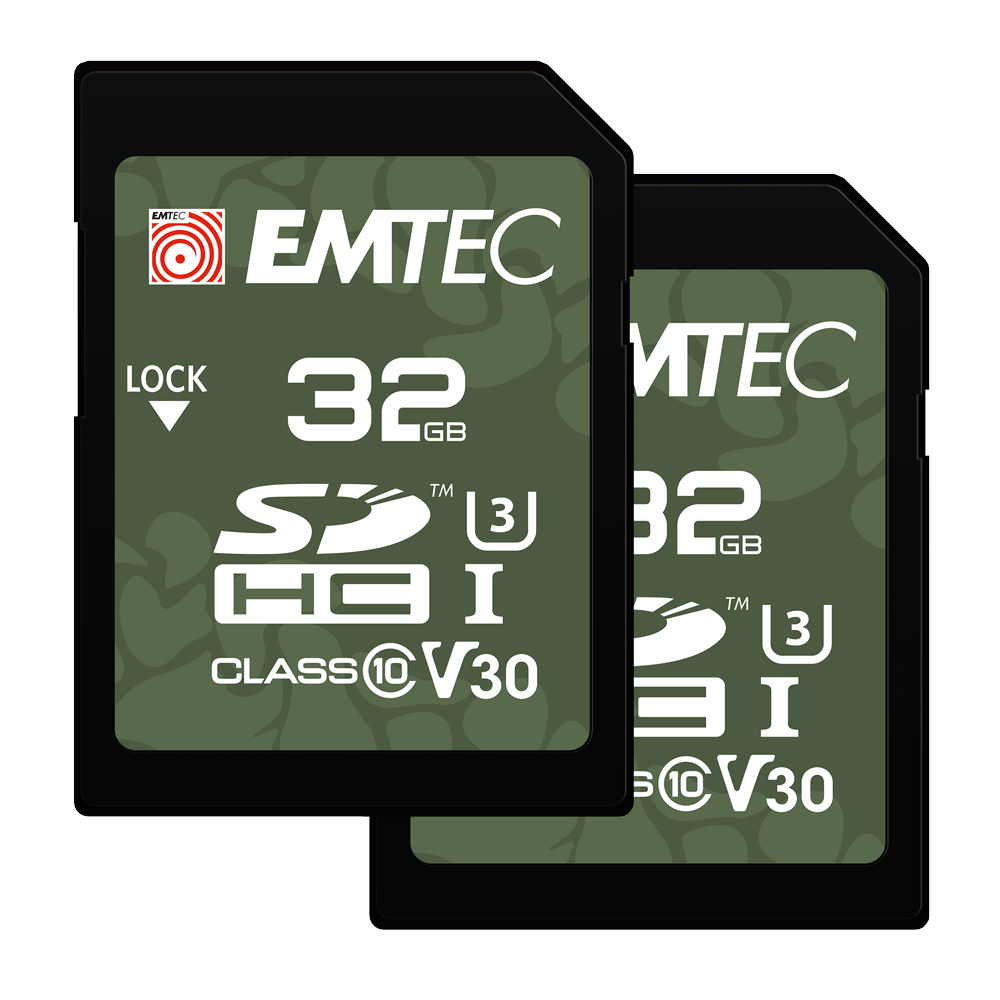 Emtec SD 64GB UHS-I U1 V10 Outdoor P2 - Scheda Resistente Per Fototrappole E Action Cam