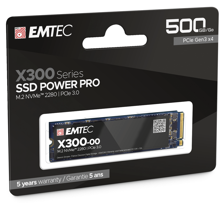 Emtec X300 Power Pro SSD 500 Go M.2 NVMe PCI-e 3.0
