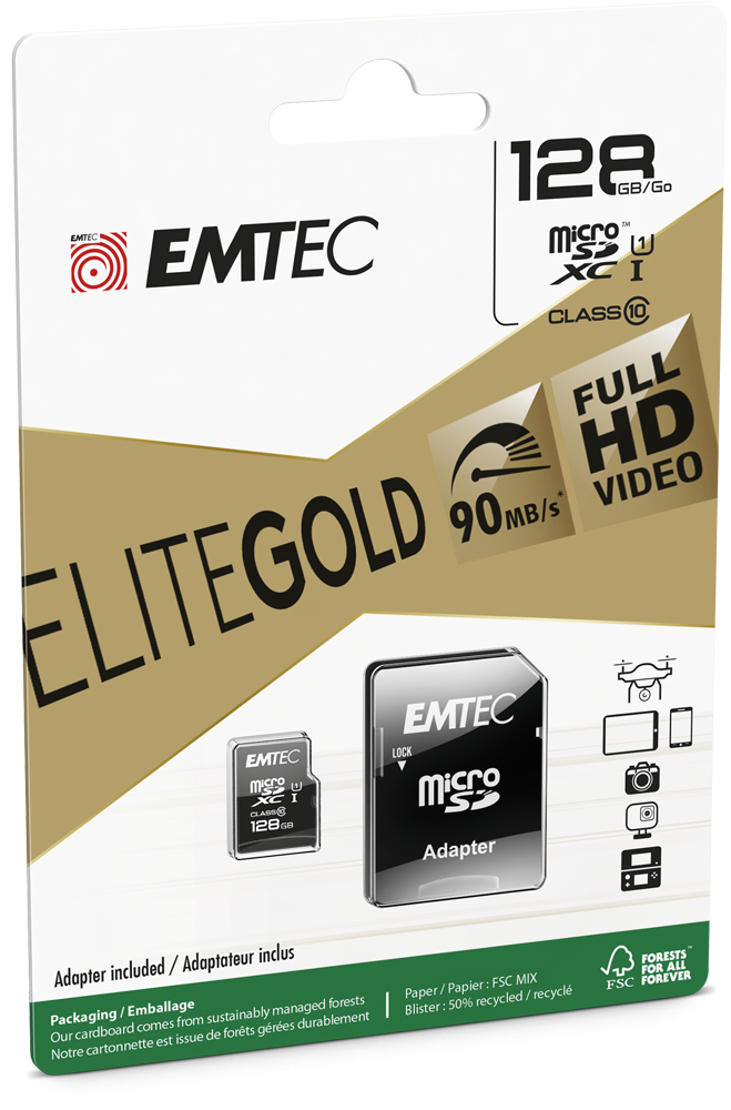 microSD UHS-I U1 Elite Gold | EMTEC