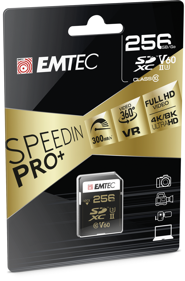 SD UHSII U3 V60 SpeedIN PRO+ EMTEC